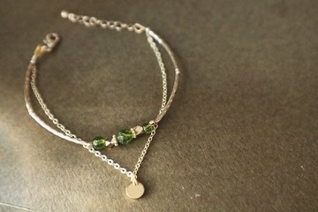 生日石系列 IIl八月|橄欖石手鐲| 舒緩緊張|減輕憂慮|改善睡眠