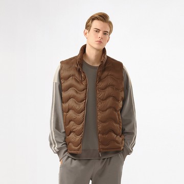 Hang Ten- 無縫石墨烯蓄熱羽絨背心-男(棕色)