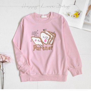 女大童 塗鴉風俏皮吐司棉質長袖上衣 秋冬童裝 大童上衣 大童長袖 女童長袖 女童上衣 秋冬上衣