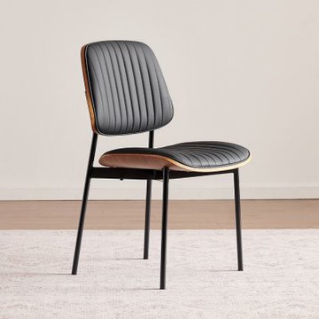 MUNA家居  喬森皮餐椅/A-76黑   48X50X84cm