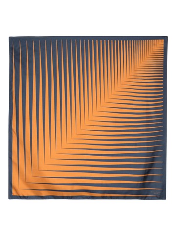 Aspinal Of London - Shadow Stripe-print silk scarf - women - Silk - One Size - Blue