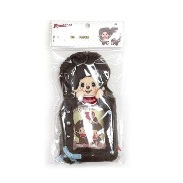 Monchhichi 蒙奇奇 萌趣趣基礎系列毛絨卡套 20.5CM 藍蝴蝶結 MINISO-06 [台灣現貨]