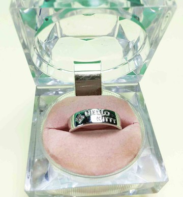 【震撼精品百貨】Hello Kitty 凱蒂貓 戒指-純銀戒指-17號 震撼日式精品百貨