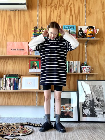 假兩件毛巾料t-shirt