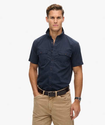 Superdry Men's Men's Military Short Sleeve Shirt Navy / Eclipse Navy - Size: M