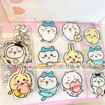 適用蘋果三星MagSafe磁吸支架吉伊卡哇小八烏薩奇指環扣手機殼女