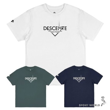 Descente 迪桑特 短袖上衣 男裝 女裝 純棉 白/綠/藍【運動世界】SQ123UTS38-WHT0/SQ123UTS38-DGRY/SQ123UTS38-DNVY