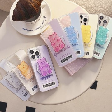 [CA1848]❥Gummy Bear*可愛小熊軟糖7色MagSafe*客製化姓名載具/IPHONE16 15防摔磁吸殼