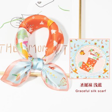 真絲絲巾女2025新款100%桑蠶絲夏季小方巾圍巾送媽媽禮盒