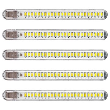 小麥購物 USB小夜燈LED 24燈 Y039 18 x 1.7cm 16g 5個  白光