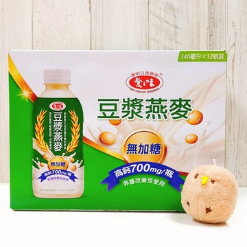 台灣 愛之味 豆漿燕麥 340毫升 12 入 無添加糖 零膽固醇 豆漿 燕麥 100% 澳洲進口燕麥 非基改黃豆 鈣質