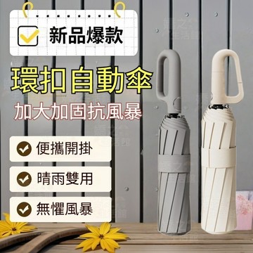 台灣出貨 🚀扣環自動傘 自動傘 雨傘 摺疊傘 晴雨傘 遮陽傘 陽傘 抗UV 大雨傘 扣環傘 反向傘 晴雨傘 自動折疊傘