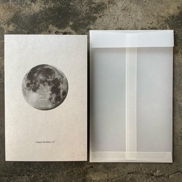 卡片/月亮/客製化句子訂作/描圖紙信封