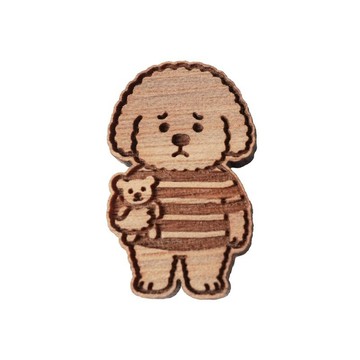 【KOTCHI】胡桃木・胸針 (My Teddy & Me)