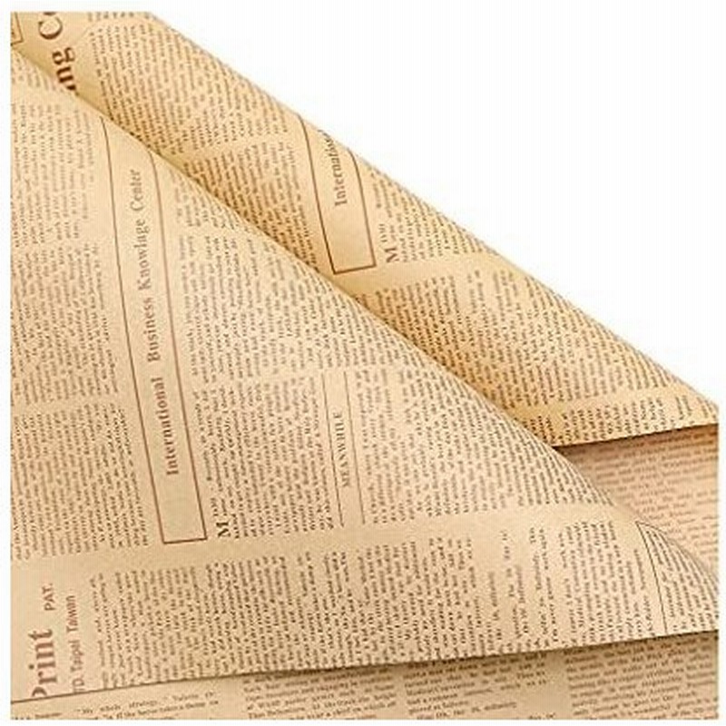 ラッピングペーパー 40枚セット 新聞風 英字 英語 新聞紙 包装 おしゃれ 花束ラッピング 35x50cm 通販 Lineポイント最大get Lineショッピング