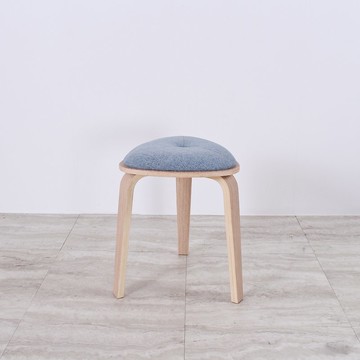 北歐復古 曲木三角布凳 可堆疊 / 幸運草凳