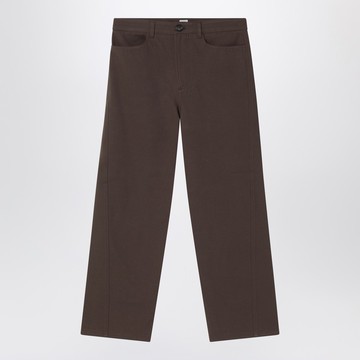 Pepper-coloured cotton trousers