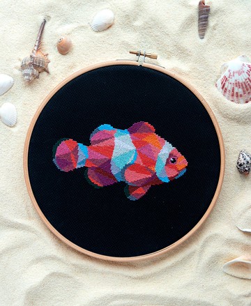 小丑魚十字繡PDF花樣十字繡