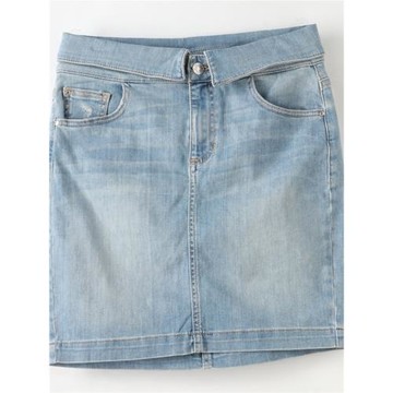 諾諾E站 【GS】秋裝 女士高腰牛仔A字裙柔軟水洗牛仔包臀一步裙短