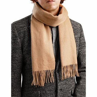 カシミヤ 100 無地 マフラー メンズ スカーフ 男性 ストール クリスマス 通勤用 秋 冬 キャメル 通販 Lineポイント最大get Lineショッピング