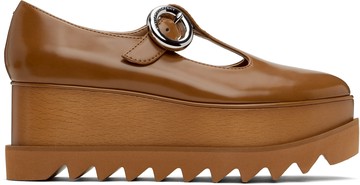 Stella McCartney 黄褐色 Elyse T-Bar Platform 玛丽珍鞋