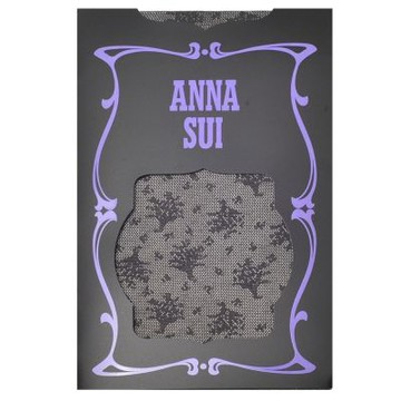 ANNA SUI 日本製米60丹黑灰色細緻網紋繽紛花卉蕾絲圖騰花紋褲襪(M-L)