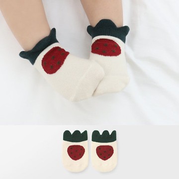 【韓國Merebe】嬰童短襪 草莓