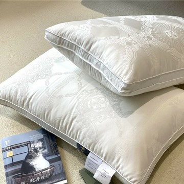 『百貨屋二號』輕奢全棉木本提花大豆纖維枕芯五星級酒店護頸椎單人枕頭