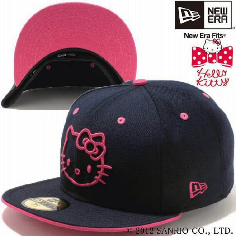 ハローキティ×ニューエラ 5950キャップ ネイビー ブライトローズ ストロベリー Hello Kitty×New Era 59Fifty Cap  Navy Bright Rose Strawberry | LINEブランドカタログ