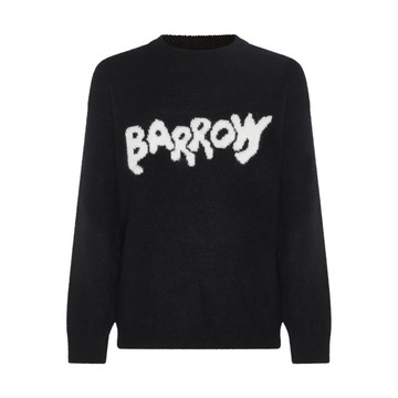 Barrow - Black Wool Blend Lettering Jumper