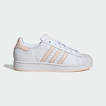 ADIDAS ORIGINALS 愛迪達 阿迪達斯 三葉草 貝殼鞋頭 皮革 女休閒運動鞋-白粉色 SUPERSTAR II W-JH7056