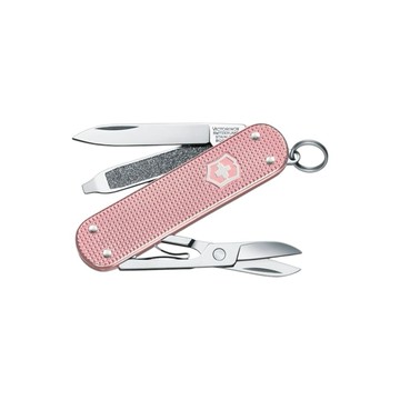 Victorinox 瑞士維氏 鋁合金袋裝刀【5用】-櫻花粉 約5.8cm (VI528)