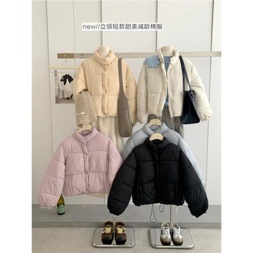 RENA元氣色系面包服女立領小個子短款保暖棉服2025秋冬新款外套