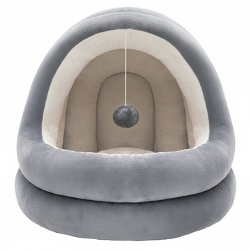 YOGiSSO 極細纖維拱形貓屋 灰色  50 x 48 x 44cm  1個