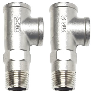 新多多小舖 軟水三通 2個一組 廚房水槽配件  1入  不鏽鋼