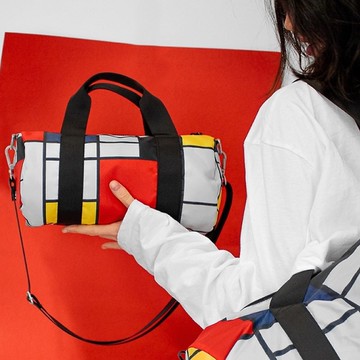 LOQI mini旅袋I博物館-蒙德里安 (環保回收材質)I手提、斜背小包