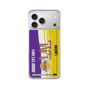 iPhone 17 Pro Max ClearX (MagSafe 兼容) 夢透紫 - NBA - 復古球員卡-洛杉磯湖人 L.A. Lakers - Vintage Card