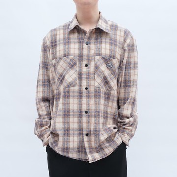 KAIKAI - MASQUERADE - 磨毛格紋襯衫外套