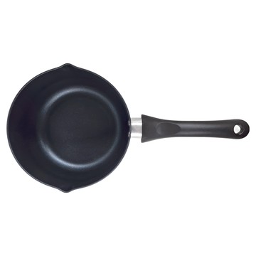 樂司廚品 不沾單把湯鍋 18cm 適用多種爐具烹調  加高款 黑色  1個