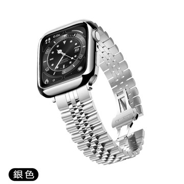 不鏽鋼蘋果錶帶五珠蝴蝶扣Apple Watch錶帶  適用於iwatch/applewatch+全系列通用