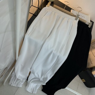 特清運動褲女夏季K-1薄款寬松顯瘦哈倫褲百搭休閑束腳衛褲潮