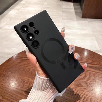 自帶鏡頭膜三星s24Ultra手機殼s25硅膠軟殼超薄適用GalaxyS23ultra鏡頭全包s22u防摔21plus磁吸s21fe女note男