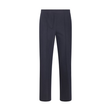 S Max Mara - Dark Blue Viscose And Cotton Blend Totem Pants