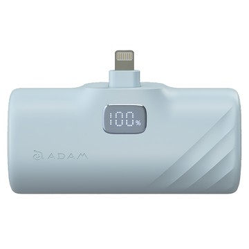 亞果元素 LED顯示口袋型行動電源 藍色 5000mAh 內建Lightning接頭  GRAVITY F5L