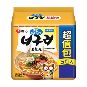 韓國農心爽口烏龍麵5入(超值包)600gx5