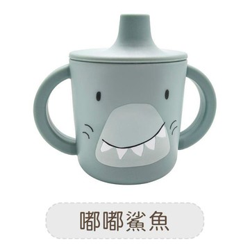 動物造型矽膠雙耳水杯-嘟嘟鯊魚-trixie