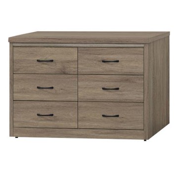 文創集 艾悠卡3.8尺六抽斗櫃(三色可選)-114x49x75cm免組