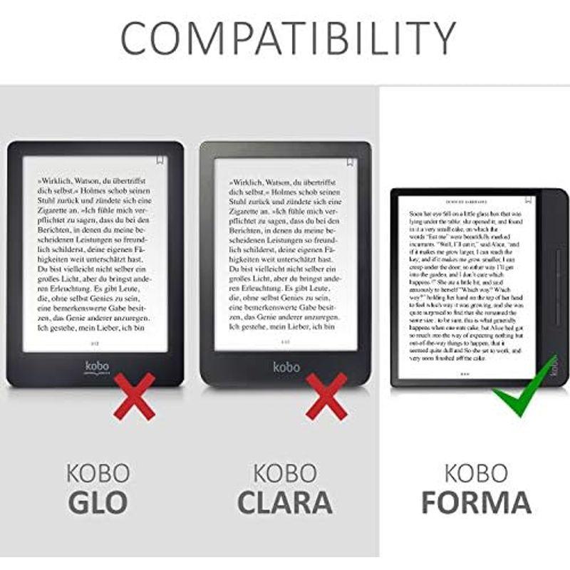 kwmobile カバー 対応: Kobo Forma ケース 電子リーダー PUレザー 電子書籍 保護ケース 紺色