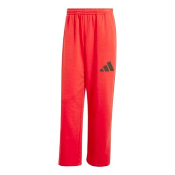 adidas Essentials Wide Leg 3 Bar Logo Pants 'Red'