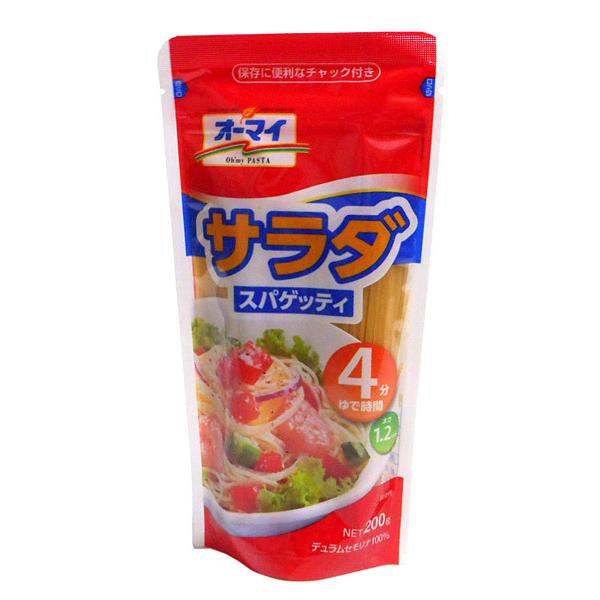 ★まとめ買い★　日本製粉(株)　オーマイ　サラダスパゲッティ　200g　太さ1.2mm　×30個